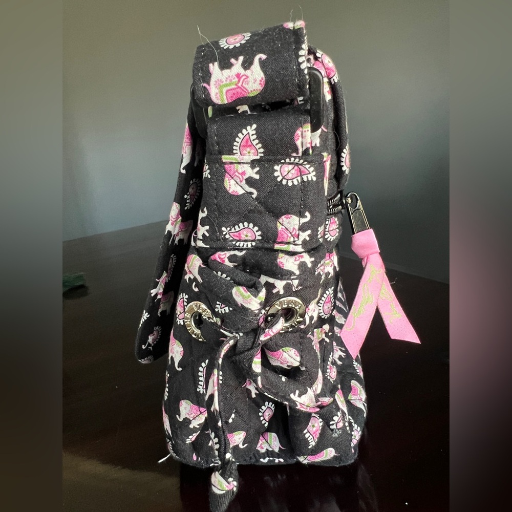 Vintage Vera Bradley Pink Elephants Mailbag Crossbody Messenger Bag Retired - Picture 10 of 11
